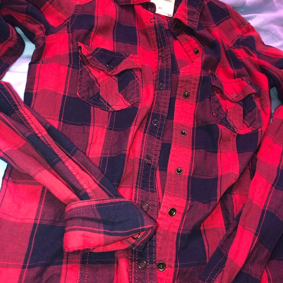 Garage plaid button up - Picture 2 of 3
